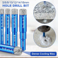 Miniatyrbilde 5 av 5: 7 PCS Diamond Dry Drill Bits, 5/6/8/10/12/14/16mm Dry Tile Drill