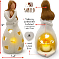 Miniatyrbillede 3 af 5: Gaver til mor fra datter - Statuelysholder med flimrende LED-lys
