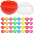 Miniatyrbilde 2 av 2: 50 stk. Fyllbare plastkuler Åpningsbare oppbevaringskuler Fargede DIY-kuler Fargerike plastkuler