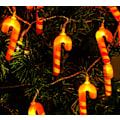 Miniatyrbillede 1 af 5: 1 rød sukkerrør julelys krans, 10 LED jule snemand lys