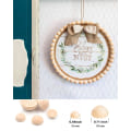 Miniatyrbild 2 av 4: 100 st halva träpärlor ofärdiga naturliga halva träkulor, delade träkulor prydnader för DIY-hantverk（20MM）