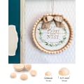 Miniatyrbillede 2 af 4: 100 stk. Halve Træperler Ubehandlede Naturlige Halve Træ Kugler, Split Træ Kugler Ornamenter Til Diy Håndværk（20MM）