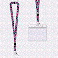 Miniatyrbild 5 av 5: Hängande rep-halsband med klämma, inklusive halsband och transparent badge-klämma, vattentät, kan hålla nyckel ID-kort (rosa)