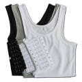 Miniatyrbild 4 av 5: Kvinnors bröstbinder Tomboy lesbisk korsett Trans väst sommar sida spänne kort tank top underkläder shaper bustier bröstbinder（L）