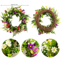 Miniatyrbillede 3 af 4: 45cm Blomsterkrans til hoveddør, hjem, vindue, væg, bryllup, festdekoration