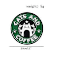 Miniatyrbild 2 av 5: Emaljnålar för katt och kaffe Emaljnål för katt Kaffe Emaljnål Brosch för Ryggsäckar Kläder Jackor & Hattdekoration