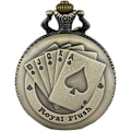 Pikkukuva 1 / 5: Riippuva kaulakoru taskukello pyöreä kvartsi hieno pokerinumerot Al