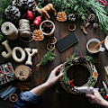 Miniatyrbillede 5 af 5: 18 stk. fyrrekoglevedhæng, julekoglepynt, Decora