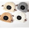 Pikkukuva 3 / 4: 2 kappaletta tekoturkin cashmere-lampaanhattuja lapsille söpö talvi lämmin allashattu monipuolinen korvaläppä (beige)