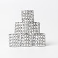 Miniatyrbillede 1 af 5: 10 stk. Sølv Servietringe Blanke Rhinestone Servietringe Bryllup