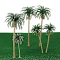 Miniatyrbillede 3 af 3: 15 stk. Miniature Landskab Layout Model Plast Palme Træer