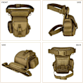 Miniatyrbillede 2 af 4: Benpose Thigh Bag Military Tactical Molle Multi-Function taske til