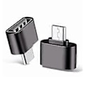 Miniatyrbild 5 av 5: Snabb USB 2.0 A till MicroUSB Typ C-omvandlare 480 Mbps Dataöverföring Stöder OTG-funktion för Olika Enheter Svart Black