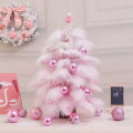 Miniatyrbilde 3 av 4: Rosa kunstig juletre med LED-lys - 45 cm