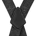 Pikkukuva 3 / 5: Teksturoidut henkselit miehille, säädettävät hihnat, erittäin leveät 5,0 cm henkselit, X-selkä metalliklipseillä（Musta）