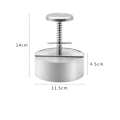 Miniatyrbilde 2 av 2: Burgerpresse Premium Rustfritt Stål Hamburgerpresse Justerbar Hamburger Patty Maker (S)