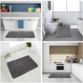 Miniatyrbilde 5 av 5: Sklisikker absorberende lang fluff mikrofiber badematte maskinvaskbar