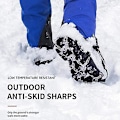 Miniatyrbillede 4 af 5: Crampons Isbrodder Til Sko Og Støvler, 19 Tænder Kløer Mikro Pigge Fodtøj Is Trækkraft System, M(36-40)