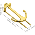 Miniatyrbillede 2 af 5: 2 stk. bogmærke - Guldankerformet metalbogmærker, Crea