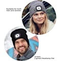 Miniatyrbilde 5 av 5: 2 stk. Unisex LED-lue med 3 hvite lysmoduser, lysende