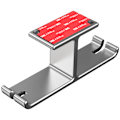 Miniatyrbillede 1 af 5: Hovedtelefonholder Kontor skrivebord opbevaring hovedtelefon bøjle Alle aluminium legering multifunktionel krog (sølvfarvet)