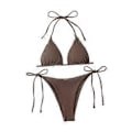 Miniatyrbild 3 av 5: Bikiniset Dam Baddräkt för Klubbar Vattenaktiviteter Semester Spa (Kaffe M) Coffee M