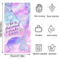 Miniatyrbilde 2 av 5: 1 stk Mikrofiber Strandhåndkle, 70x150cm, Havfrue, Polyester, Jenter,