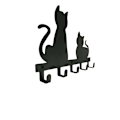 Miniatyrbillede 4 af 5: Kat nøglering - med 5 kroge, jern, 33 × 16,7 × 3,4 cm, sort