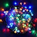 Miniatyrbillede 2 af 5: Solcelle-lysstreng, 60 LED'er 11M Farvede Krystal Kugler Lys, 8 Tilstande