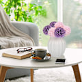 Miniatyrbillede 5 af 5: 10 stk. Silke Chrysanthemum Kuglebuketter Hortensia Til Bryllup Brudepige Livagtige Kunstige Blomster Hjemmeindretning Diy Fest (Lilla)
