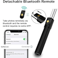 Miniatyrbillede 2 af 5: Bluetooth Selfie Stick Tripod Med Fjernbetjening, Rotation Selfie Stick