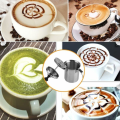 Miniatyrbilde 3 av 5: Melkeskummer, 400ML rustfritt stål manuell melkeskummer stål dobbelt nett skummer mikser for kaffe, latte, kaffe varm sjokolade cappuccino melkeskummer