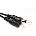Miniatyrbild 2 av 5: 2 st/förpackning svart DC 12V Inline-strömbrytare 5,5 mm x 2,1 mm DC-kontakt a