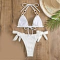 Miniatyrbilde 4 av 5: Sexy Bikini Sett Dame Badedrakt Push-up BH Bikini Sett 2 Deler Badedrakt Strandklær String Bikini Sett Rosa S Pink S