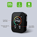Miniatyrbillede 4 af 5: 5-i-1 CO2-måler Digital temperatur- og fugtighedstester Luftkvalitetsmonitor Kuldioxid Tvoc Hcho-detektor（hvid）