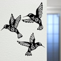 Pikkukuva 4 / 5: Musta metallilintu Kolibri seinäkoriste, Kolibri rautaveistos