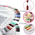 Miniatyrbillede 5 af 5: 50x Neglekunst Tips Farve Pop Sticks Display Fan Praksis Starter Ring Klar Hvid