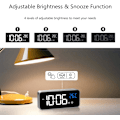 Miniatyrbild 5 av 5: Digital väckarklocka, Digital väckarklocka Morgonväckarklocka LED