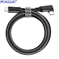 Pikkukuva 2 / 4: Kyynärpää Vr-kaapeli Type-c -datakaapeli Usb3.1 Kaksi uros 4k videoprojektiokaapelin 3.20gen2 Hands Tour Line（1M Style 2）