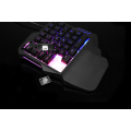 Miniatyrbillede 2 af 6: RGB Baggrundsbelyste Taster Mini Bærbar Gaming Tastatur - Ergonomisk Spilcontroller til PUBG LOL WOW DOTA2 - Desktop Computer PC Mac Gamer