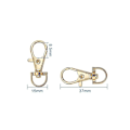 Miniatyrbillede 2 af 4: 100 stk. Alloy Swivel Lobster Claw Spænder Lanyard Clips Swivel Snap Hooks til nøgle split ring, blandet farve