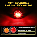 Miniatyrbillede 4 af 5: 20 stk. 3 LED 3/4\" runde sidemarkør indikatorlys, lastbilsignallys til 12v bil bus lastbil trailer