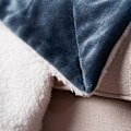 Miniatyrbillede 4 af 5: Nanpiper Sherpa tæppe - varmt tæppe til vinteren - super blødt og fuzzy flannel fleece fløjls plys sofa tæppe (grå)