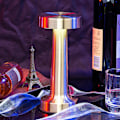 Miniatyrbilde 2 av 2: Retro Bar Bordlampe Bærbar Led Bordlampe Hotell Utendørs Sengeside Øyebeskytter Med Berøringssensor（Sliver）