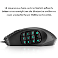 Miniatyrbillede 4 af 5: Gaming-mus, 12 programmerbare gaming-knapper, 16400 DPI gaming-mus