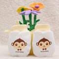 Miniatyrbild 1 av 3: Baby Anti-scratch Vantar Nyfödda Pojkar Flickor Bomull Vantar Gåvor För 0-6 Månader Monkey Gul