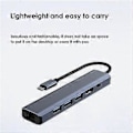 Miniatyrbild 5 av 5: Projektionsfunktion HDMI-kompatibel 4K 100W PD Hub 6-i-1 USB 3.0 Adapter RJ45 USB-C