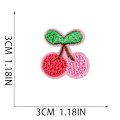 Miniatyrbillede 3 af 5: 40 stk. termoklæbende broderede frugtformede badges til