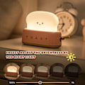 Miniatyrbillede 5 af 5: LED Toast Brød Natlampe, Sød Natlampe USB Genopladelig og