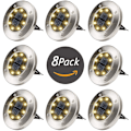 Miniatyrbillede 1 af 5: Solcellelamper til udendørs 8 LED, solcellehavegulvlampe, udendørs gulvlampe havelamper Ip65 (8 varm hvid)